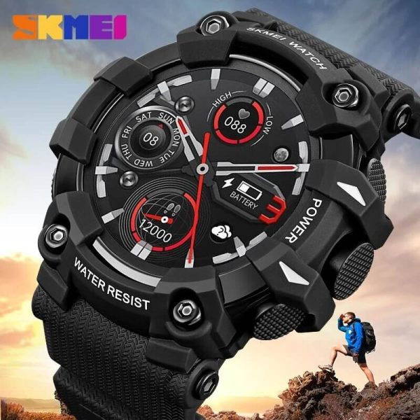 SKMEI S231 Men's Pedometer Calories Bluetooth Call Sports Smartwatch For Android IOS -  Black - Image 2