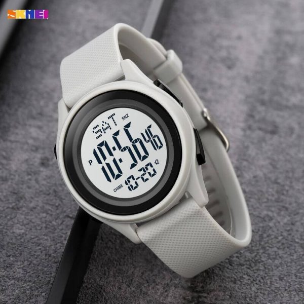 SKMEI 1893 Men's Fashion Outdoor Sport Multifunctional 5ATM Waterproof Watch - Grey - Image 2