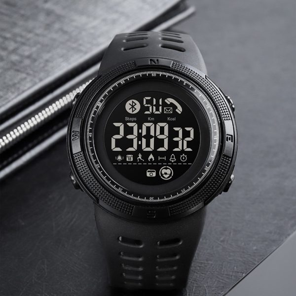 SKMEI 1645 Multifunction Sport Waterproof Digital Bluetooth Watch For Men - Black - Image 2