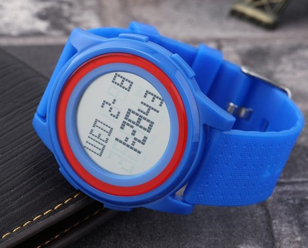 SKMEI 1206 Ultra Slim Sporty Digital Watch Unisex Watch - Blue - Image 3