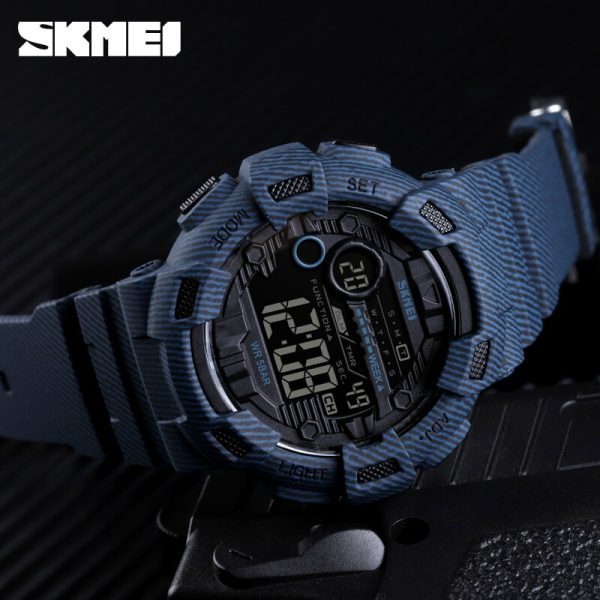 SKMEI 1472 Noctilucent Denim Luminous Outdoor Sporty Military Watch for Men - Blue - Image 3