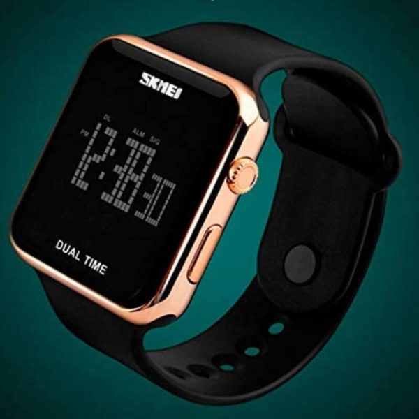 Skmei 1271 Multi-function LED Digital Fashion 50M Waterproof Wristwatch - Black/RoseGold - Image 2