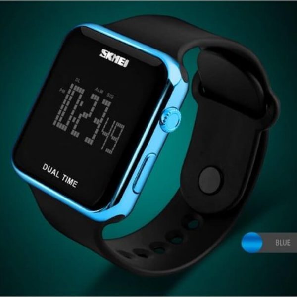 Skmei 1271 Multi-function LED Digital Fashion 50M Waterproof Wristwatch - Black/Blue - Image 2