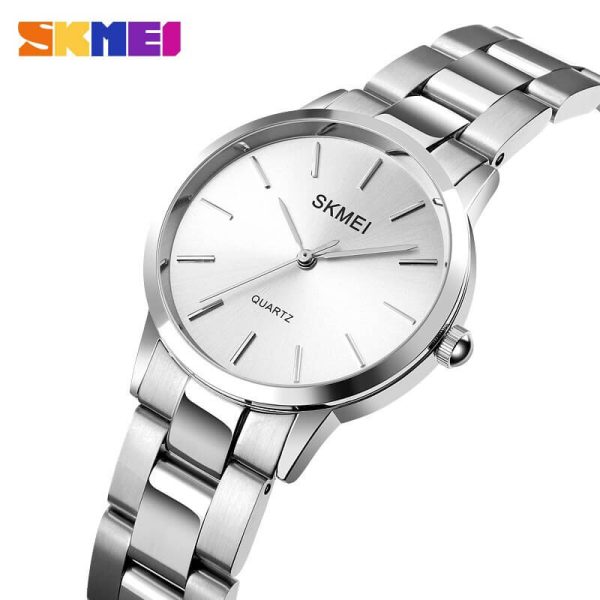 SKMEI 1694 Men's Top Luxury Stainless Steel Quartz Movement Watch - Silver