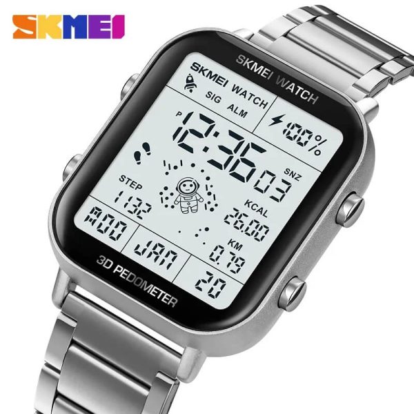 SKMEI 1888 Men's Digital Astronaut Creative Electronic Dial Pedometer Multifunction Sports Watch -  Silver