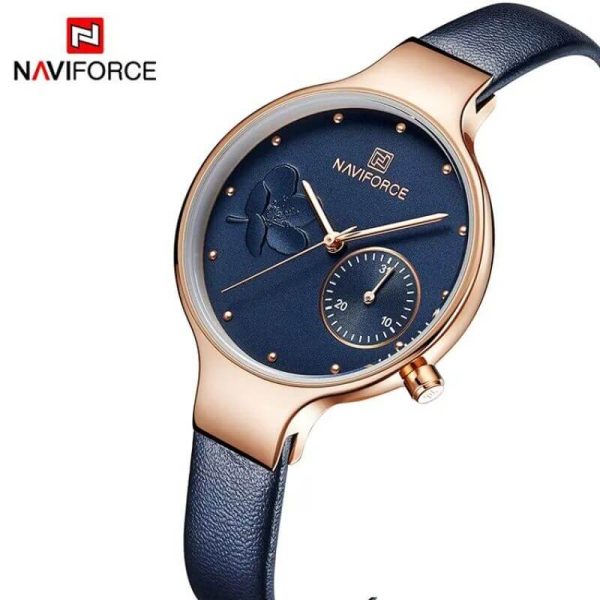 NAVIFORCE NF5001 Date Function Luxury Ladies Watch for Women – Blue