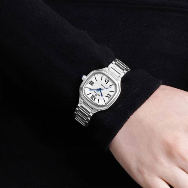 NaviForce NF5042 Elegant Simple Square Dial Roman Numeral Stainless Steel Watch For Women - Silver - Image 2