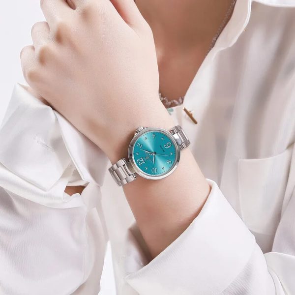 NaviForce NF5031 Fashion Women Luxury Bracelet Simple Quartz Wrist watch - Silver/Light Blue - Image 2