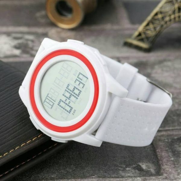 SKMEI 1206 Ultra Slim Sporty Digital Watch Unisex Watch - White - Image 2