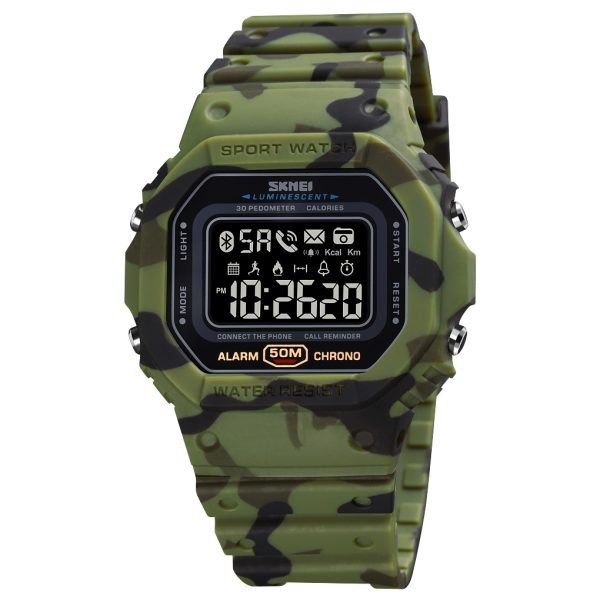 SKMEI 1743 LED Pedometer Calorie Tracker Chrono Waterproof Sports Wristwatch For Men - Image 3