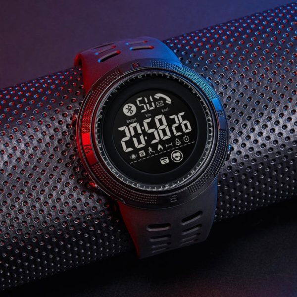 SKMEI 1645 Multifunction Sport Waterproof Digital Bluetooth Watch For Men - Black - Image 3