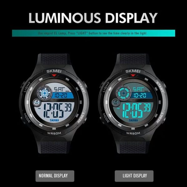 SKMEI 1465 Casual Multifunction Sport Waterproof Digital Men Wrist Watch - Image 3