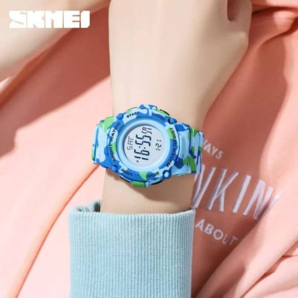 SKMEI 1957 Men's Military Stopwatch Alarm Calendar LED Chronograph Sport Digital Wristwatch - Blue - Image 2