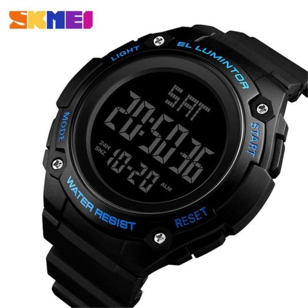 SKMEI 1346  Digital Waterproof Casual Military Outdoor Sports Electronic LED Wristwatch For Men - Black/Blue