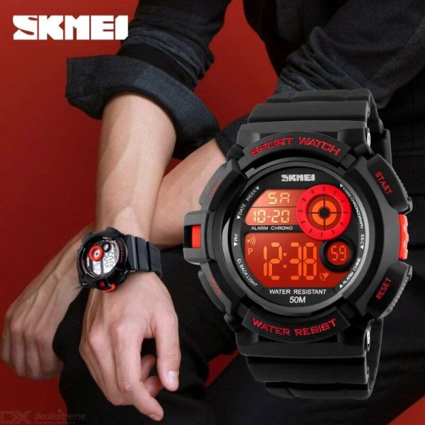 Skmei 1222 Men Sports Fashion LED Digital Military 50M Waterproof Wristwatch - Image 3