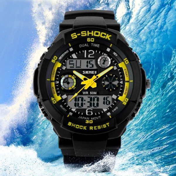 SKMEI 0931 Dual Time Shockproof Mud Resistant Sporty Hi-Grade Silicone Watch - Image 4