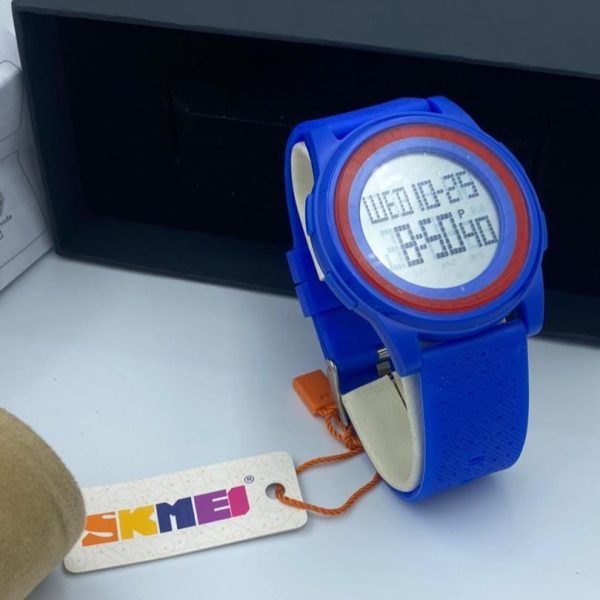 SKMEI 1206 Ultra Slim Sporty Digital Watch Unisex Watch - Blue - Image 2