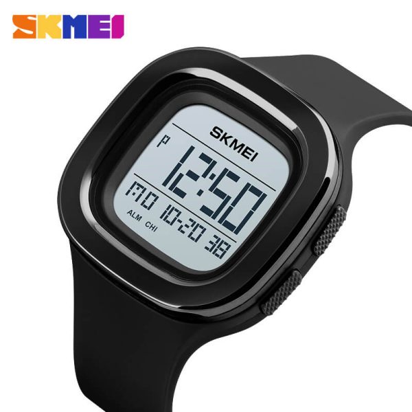 Skmei 1580 Square Dial Luminous Digital Military Sports PU Strap Watch For Men - Image 2