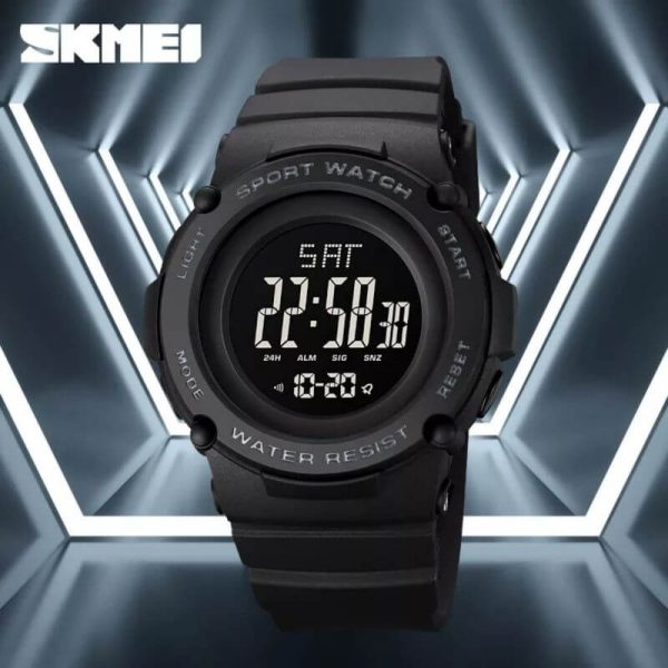 SKMEI 1957 Men's Military Stopwatch Alarm Calendar LED Chronograph Sport Digital Wristwatch - Black - Image 2