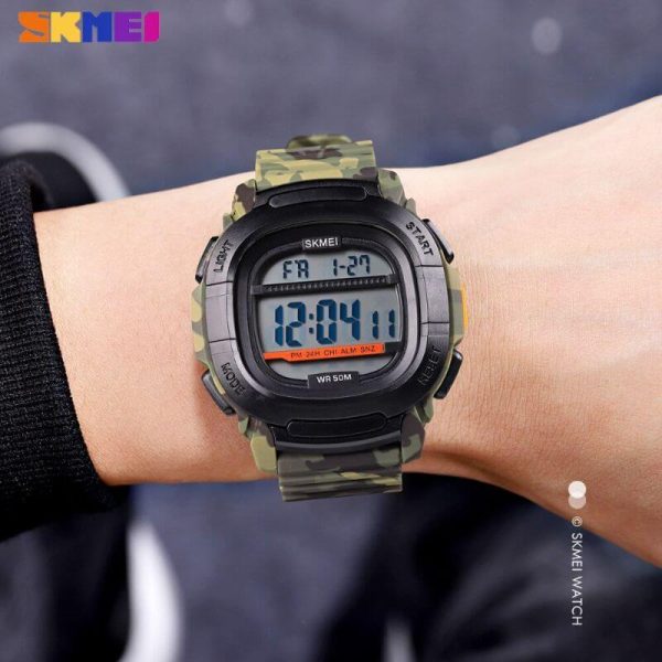 SKMEI 1657 Men's Sports Electronic Digital 50 M Waterproof Luminous Wrist watch - Green - Image 2