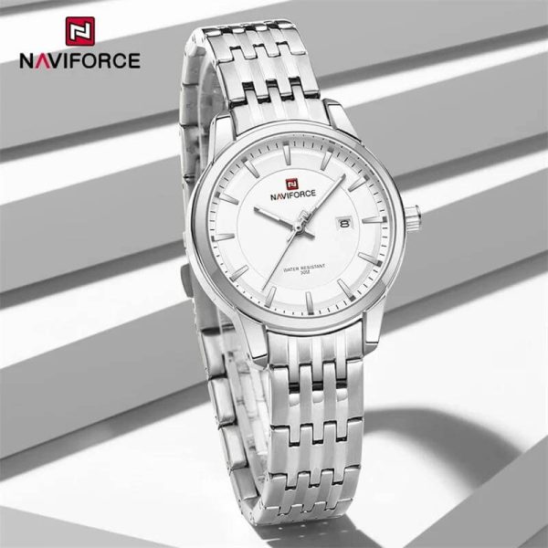 NaviForce NF9228 Business Fashion Quartz Date Display Stainless Steel Watch For Women - Silver - Image 2