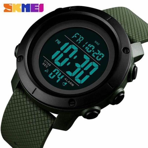 SKMEI 1426 Men's Waterproof LED Digital Movement Sport Fashion Watch - Green