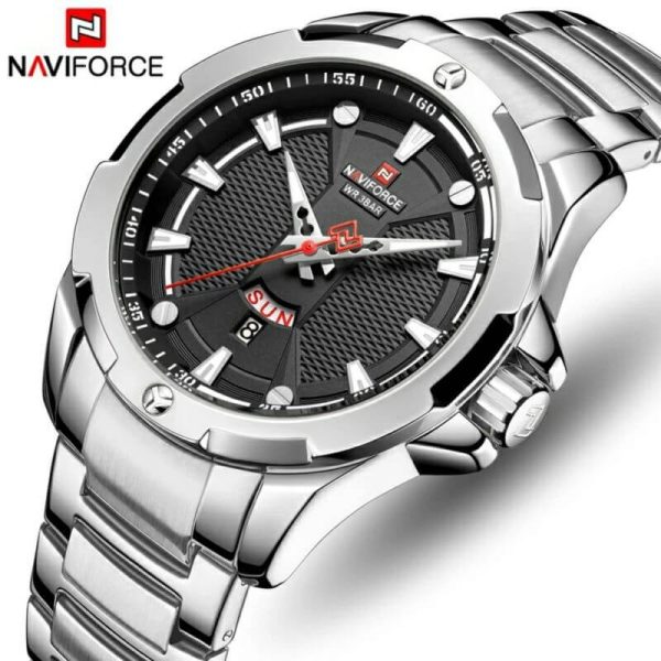 NaviForce NF9161 Day Date Function Business Edition Stainless Steel Watch - Black/Silver