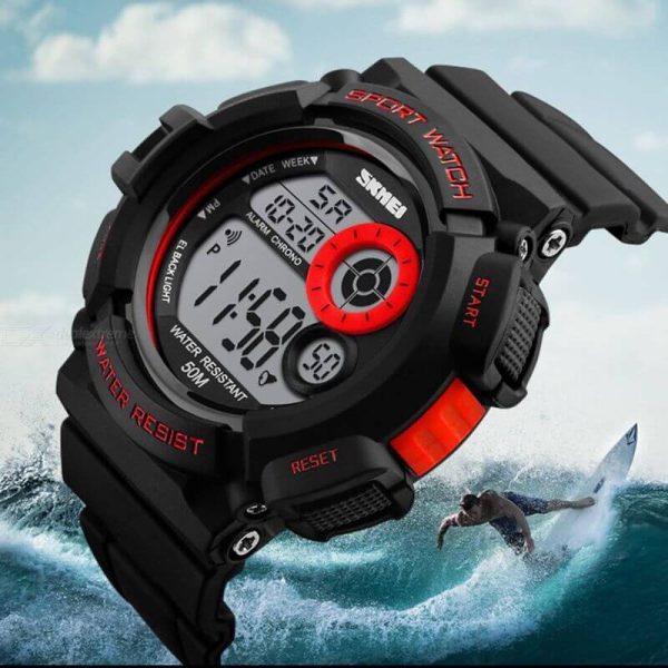 Skmei 1222 Men Sports Fashion LED Digital Military 50M Waterproof Wristwatch - Image 4