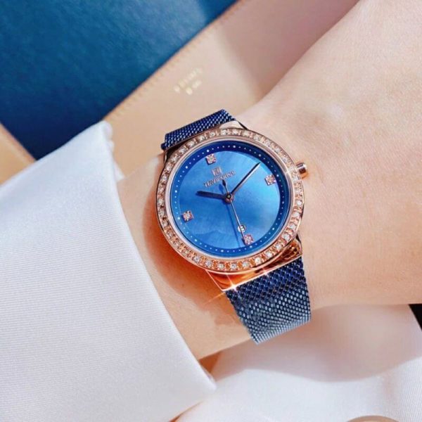 NaviForce NF5005 Date Function Mesh Analog Ladies Watch - Blue - Image 2