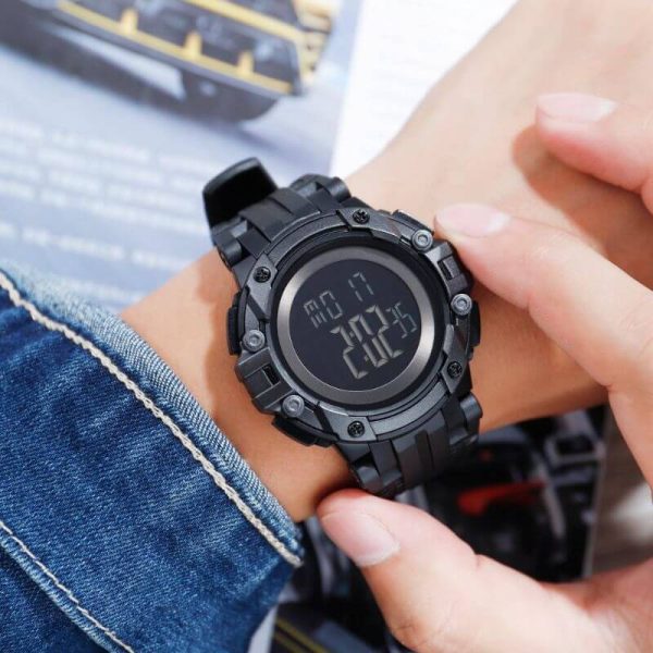 SKMEI 1545 Sport Men Alarm Clock Waterproof Luminous Display Digital Wrist Watch - Image 8