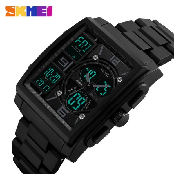 SKMEI 1274 Fashion Sport Digital Analog Complete Calendar Multifunction Watch For Men - Black