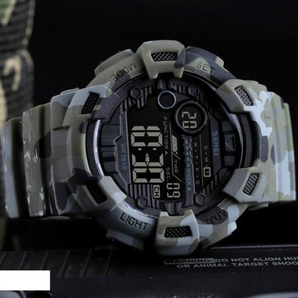 SKMEI 1472 Noctilucent Denim Luminous Outdoor Sporty Military Watch for Men - Green - Image 3