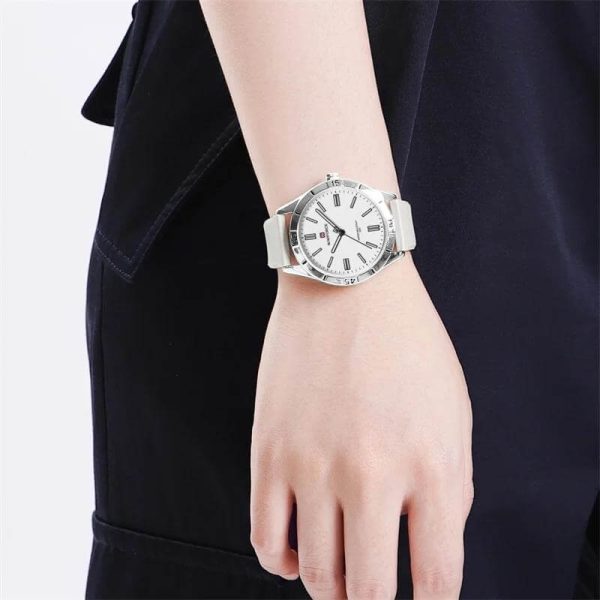 NaviForce NF5041 Women's Simple Analog Silicone Strap Round Dial Luminous Watch - Silver/Grey - Image 2