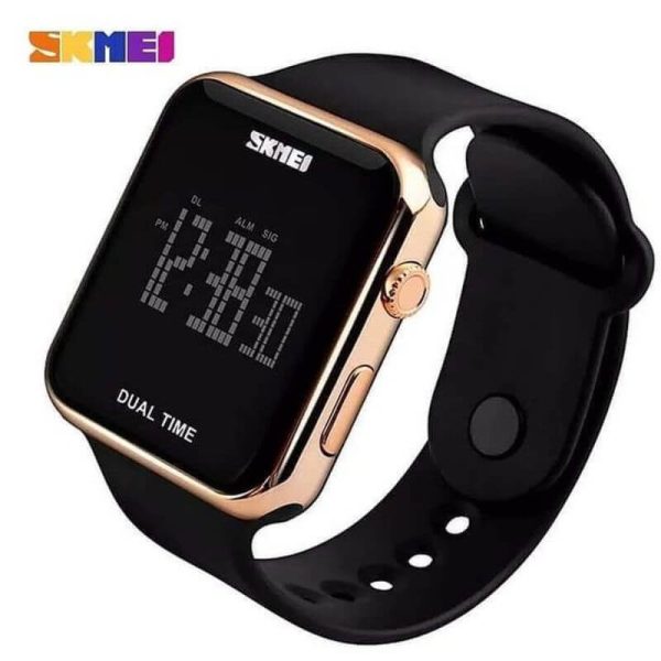 Skmei 1271 Multi-function LED Digital Fashion 50M Waterproof Wristwatch - Black/RoseGold