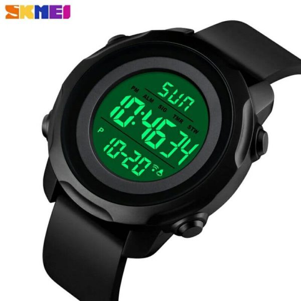 SKMEI 1540 Fashion Men Digital Multifunctional Waterproof Sports Wristwatch - Black