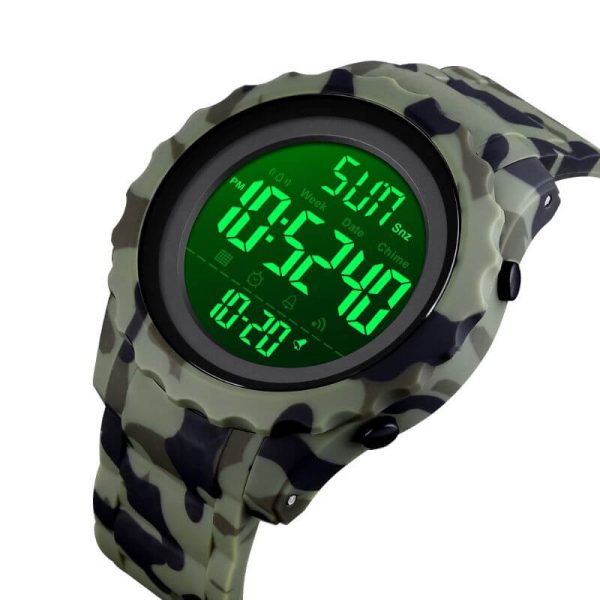 SKMEI 1624 Men Sport Digital Large Dial Multifunction 50M Waterproof Wristwatch