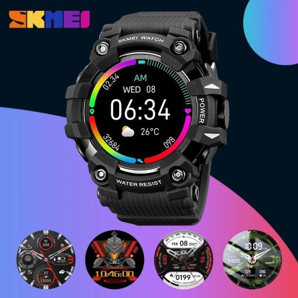 SKMEI S231 Men's Pedometer Calories Bluetooth Call Sports Smartwatch For Android IOS -  Black - Image 5