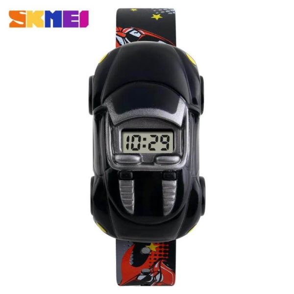 SKMEI 1241 Fashion Kids Watch 3D Car Shape LED Creative Design Electronic Digital - Black - Image 2