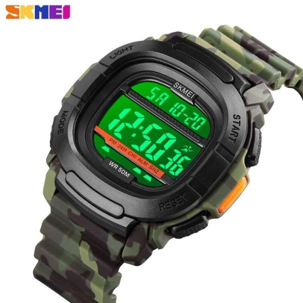 SKMEI 1657 Men's Sports Electronic Digital 50 M Waterproof Luminous Wrist watch - Green