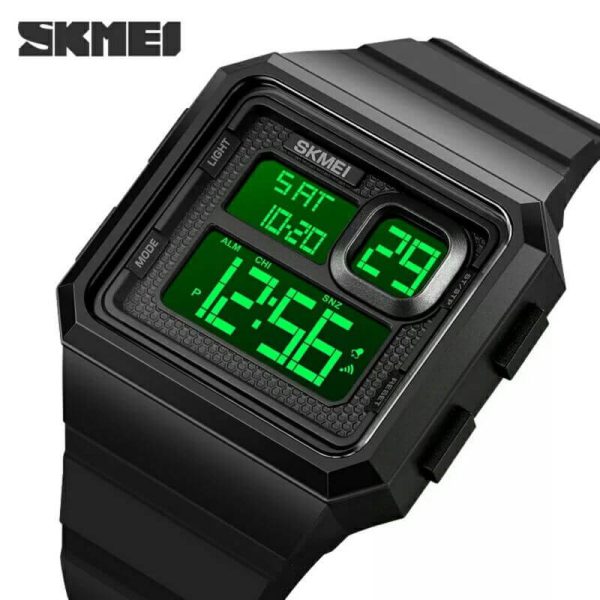 SKMEI 1877 Fashion Outdoor Multifunction Countdown LED Digital Wristwatch For Men - Black