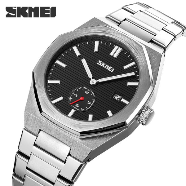 SKMEI 9262 Men's Classic Stainless Steel Luminous Date Display Quartz  Watch - Black/Silver