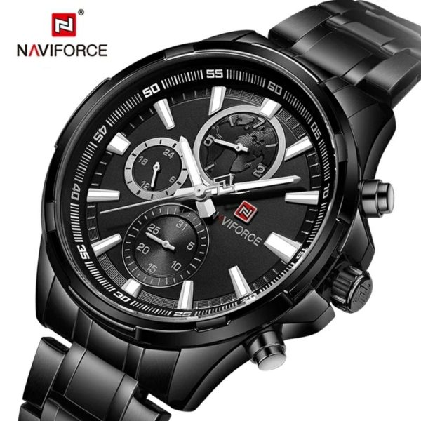 NaviForce NF9089 Chronograph Stainless Steel watch - Black