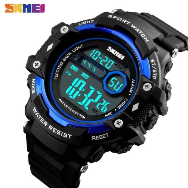 SKMEI 1325 Outdoor Chronograph Multifunction Waterproof Sport Digital Wristwatch For Men - Black/Blue