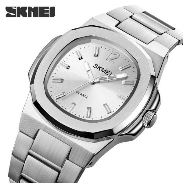 SKMEI 1794 Elegant Classic Stainless Steel Quartz Watch For Men - Silver