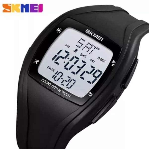 SKMEI 1610 Fashion Electronic Countdown LED Display WristWatch For Men - Black