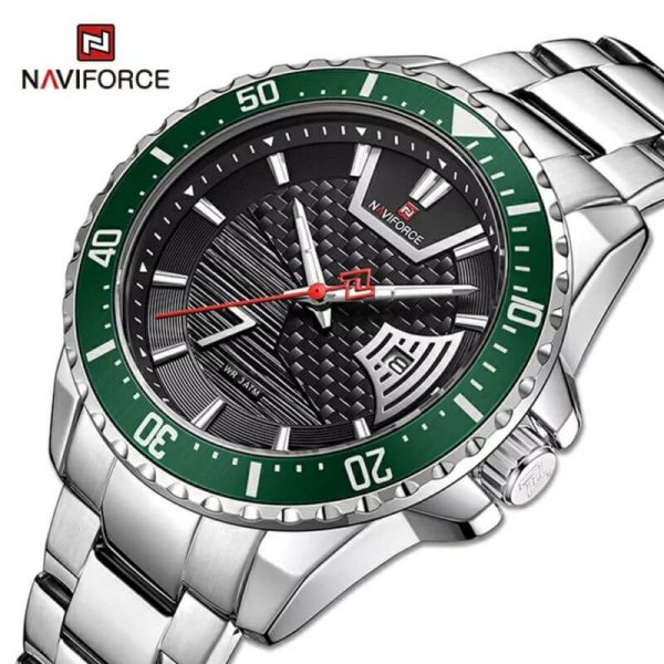 NAVIFORCE NF9191 Men's Classic Stainless Steel Luminous Analog Casual Watch - Silver