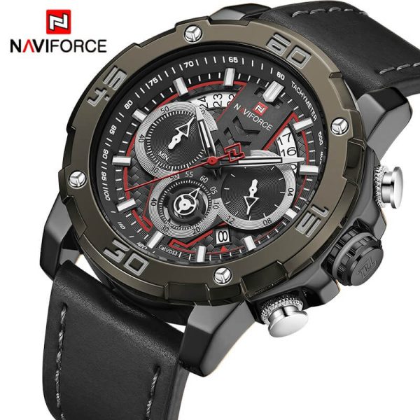 NAVIFORCE NF9175  MultiFunction Luxury Chronograph Watch For Men - Black