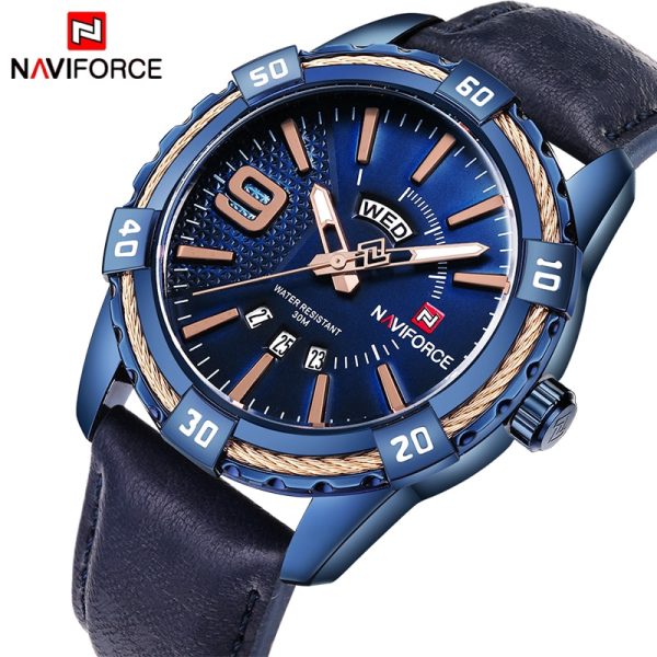 NaviForce NF9117L Date/Day Function Analog Watch For Men- Blue