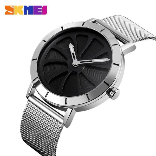 SKMEI 9204 Men Fashion Quartz Simple Stainless Steel Waterproof Casual Watch - Image 2