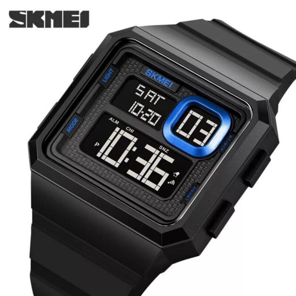 SKMEI 1877 Fashion Outdoor Multifunction Countdown LED Digital Wristwatch For Men - Black/Blue